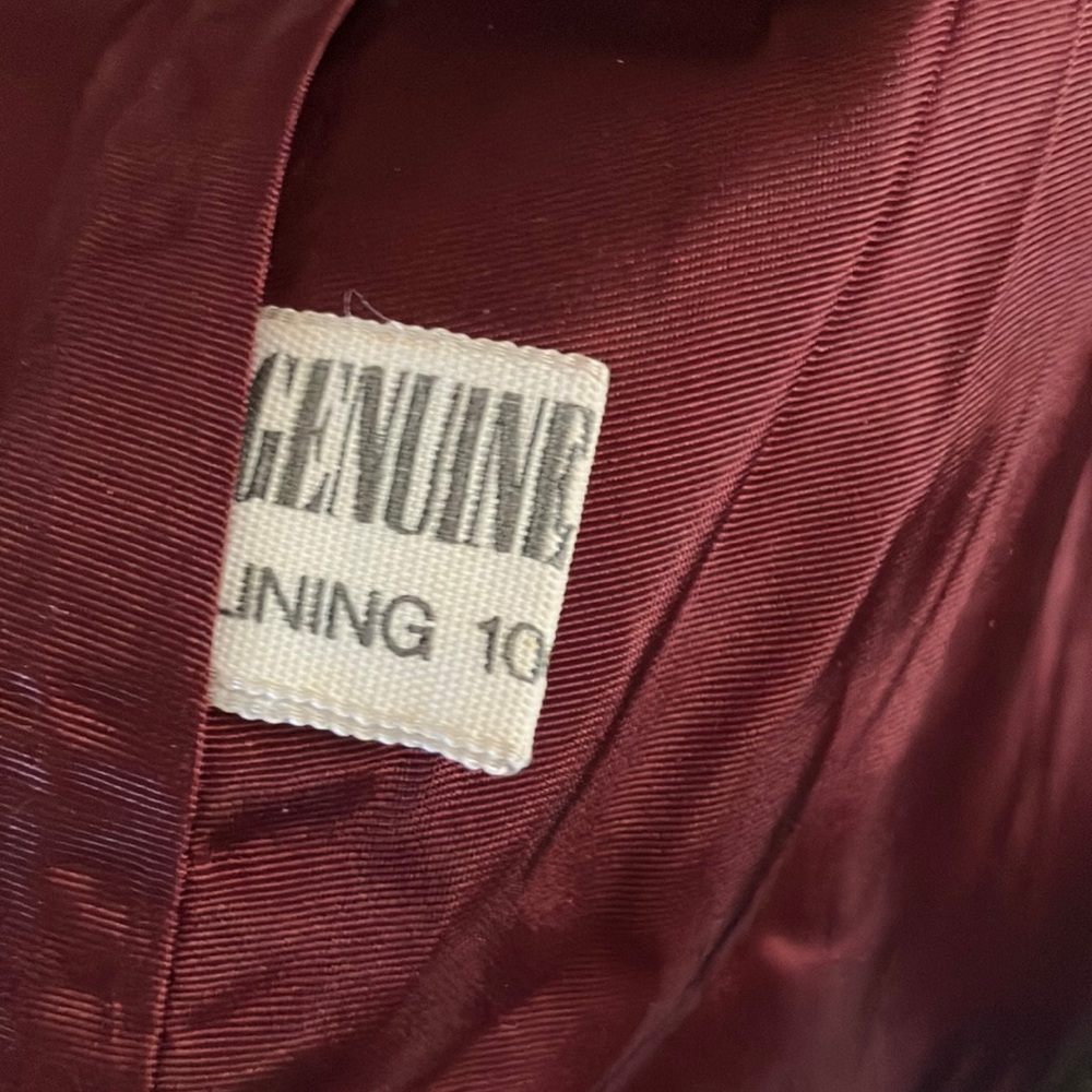Vintage Burgundy Leather Button Up‎ Jacket with Removable Winter Lining - Picture 11 of 14